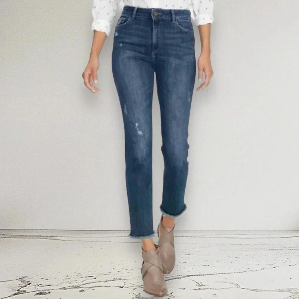 NEW DL1961 Mara Ankle High Rise Straight in Ravine Size 29 - Picture 2 of 13